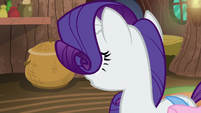 Rarity looking at the wicker basket S8E11