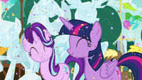 Twilight and Starlight smiling happily S7E15