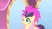 Fluttershy is acting like a child who just got her first immunization.