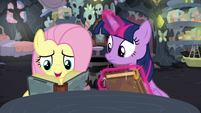 Fluttershy reads one of Meadowbrook's journal entries S7E20