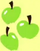 Three green apples
