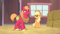 Applejack and Big McIntosh looking at each other S4E13