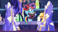 Confetti bursts out of the friendship journal S7E14