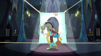 Discord dribbling a basketball S6E17