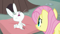 Fluttershy miming with exhaustion S9E18