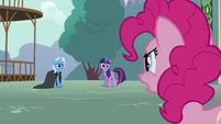 Pinkie Pie getting mad at Trixie S3E5