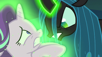 Queen Chrysalis berating Starlight Glimmer up close S6E26