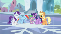 Rarity & Rainbow Dash arrive to give their progress reports.