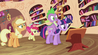 "This puzzling pony plague afflicted a population of ponies back in the paleopony period!"