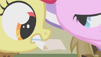 Apple Bloom taking note S1E12