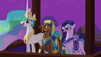 Celestia and delegates impressed by fireworks S3E5