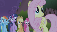 Fluttershy looking kindly at Manticore S01E02