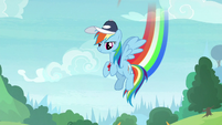 Rainbow appears before the cheer squad S9E15