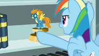 Rainbow grabs Blaze figurine S5E3