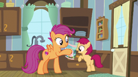 Scootaloo successfully grabs the candy S9E22