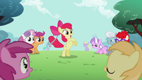 Apple Bloom has the hoop in her tail S2E06