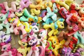 Assorted molded pony toys