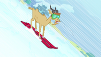 "A goat on skis..."