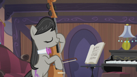 Octavia Melody practicing the cello S5E9