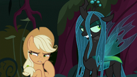 Queen Chrysalis getting very annoyed S8E13