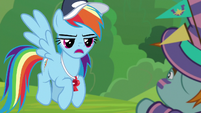 Rainbow Dash skeptical "okay..." S9E15