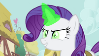 Rarity using magic on Spike S4E23