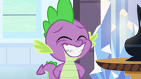 Spike grinning proud of himself S6E16