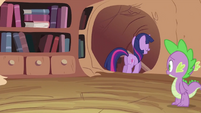 Spike looking at Twilight Sparkle leaving S2E03