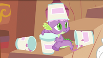 Spike with buckets of ice cream S2E20