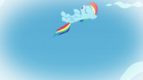 Young Rainbow tries to do a loop-de-loop S6E7