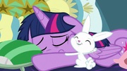 Angel hugging Twilight Sparkle S8E2