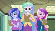 Celestia, Luna, and Cadance grade Fluttershy EG3