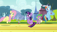 Fluttershy about to pass anemometer S2E22