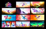 Mane Six sequence key art by Pablo R. Mayer