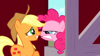 Pinkie Pie angry at Applejack S01E25