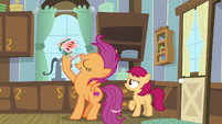 Scootaloo pigging out on candy S9E22