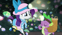 Spike gives a thumbs-up to Rarity S9E19