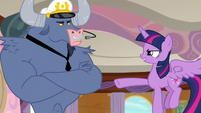Twilight Sparkle makes a deal with Iron Will S7E22