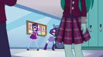 Twilight and Rarity sneak down the CPA halls EGS1