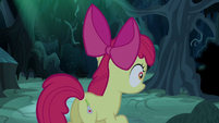 Apple Bloom looking toward her shadow S5E4