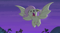 Flutterbat flying and snarling S4E07