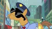 Manehattan crossing guard blowing whistle S5E16