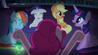 Pinkie's friends laughing S5E21