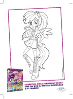 Rainbow Dash Rainbow Rocks coloring page