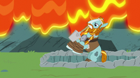 Rockhoof wielding his shovel S7E16