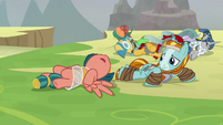 Pillars of Old Equestria lying defeated S9E24