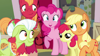 Happy family and Pinkie Pie.