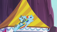 Rainbow and Wind Rider flying together S5E15