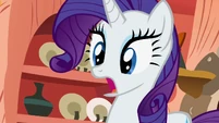 Rarity hearing Applejack's dare.