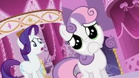 Sweetie Belle's sad puppy dog eyes maneuver.